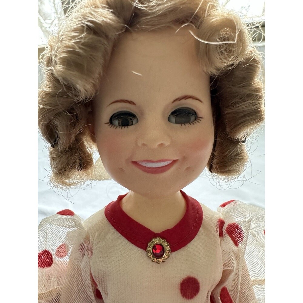 Vintage 1982 Shirley Temple 12” Doll Red & White Polka Dot Dress by Ideal